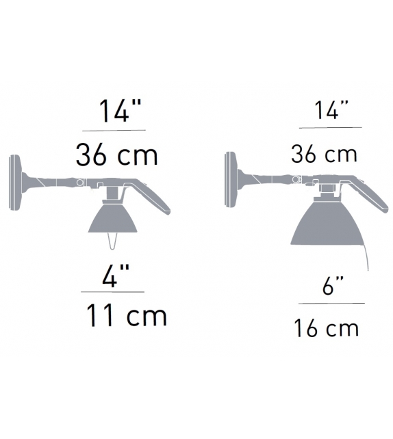 Fortebraccio Luceplan Decken / Wandleuchte