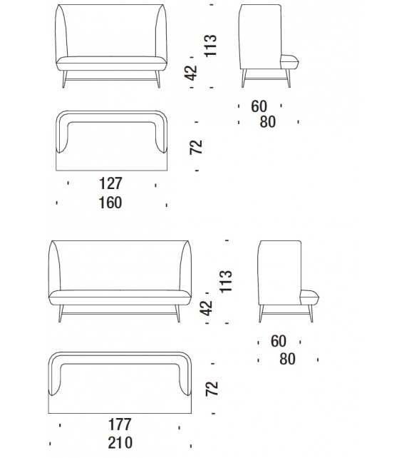 Gimme Shelter Sofa Diesel with Moroso