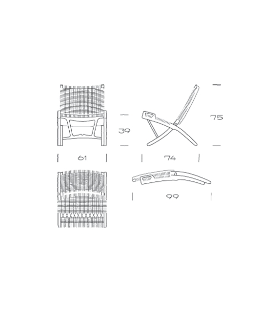 PP512 Folding Chair Fauteuil PP Møbler