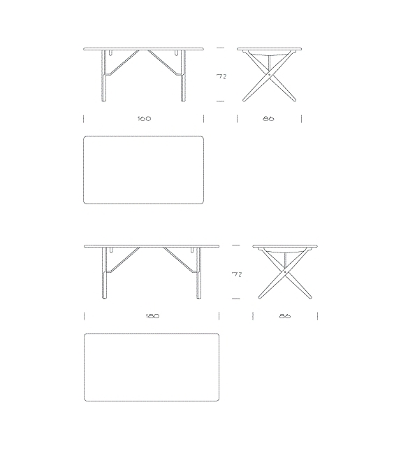 PP85 Cross Legged Table PP Møbler