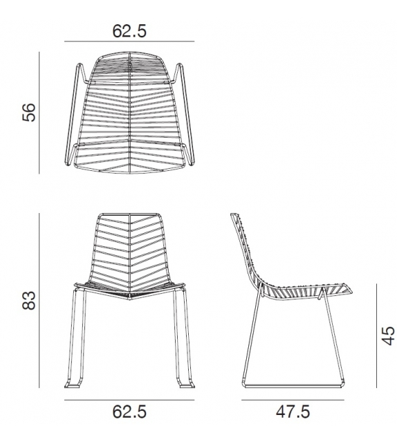 Leaf Arper Chaise Avec Traineau 1801