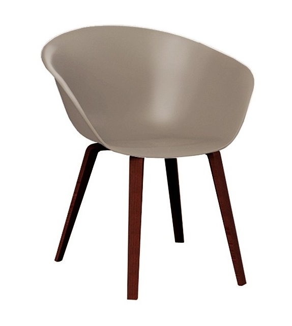 Duna 02 Arper Armchair With 4 Wooden Legs