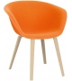 Duna 02 Arper Upholstered Armchair With 4 Wooden Legs