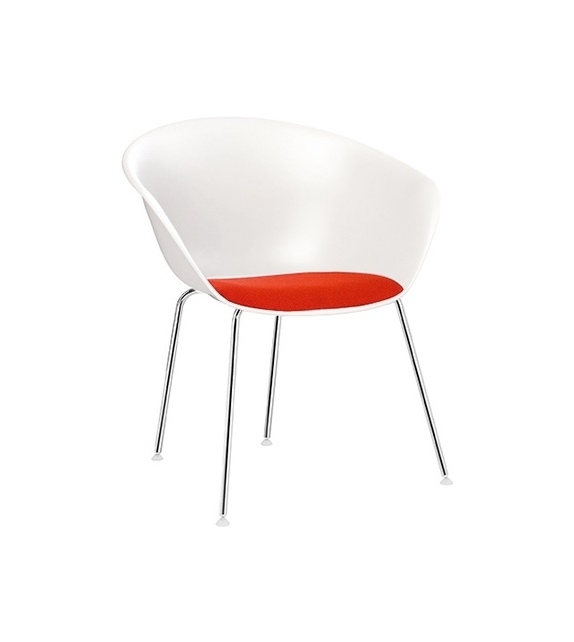 Duna 02 Arper Armchair With Cushion & Steel Legs