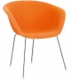 Duna 02 Arper Upholstered Armchair With 4 Steel Legs