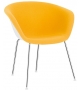 Duna 02 Arper Armchair With Front Face Upholstery & Steel Legs