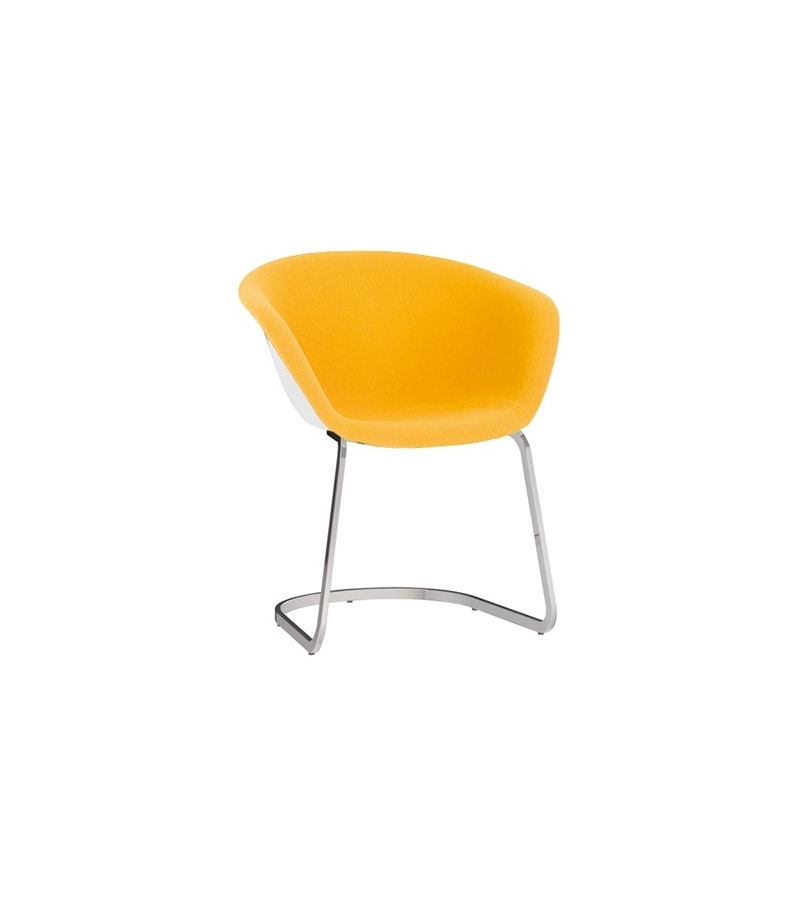 Duna 02 Arper Cantilever Armchair With Front Face Upholstery