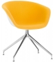 Duna 02 Arper Armchair With Trestle Swivel Base & Front Face Upholstery