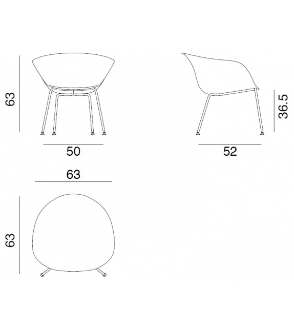 Duna 02 Arper Poltrona Lounge