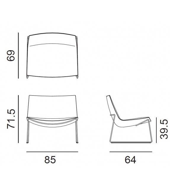 Catifa 80 Arper Lounge Armchair With Sled Base