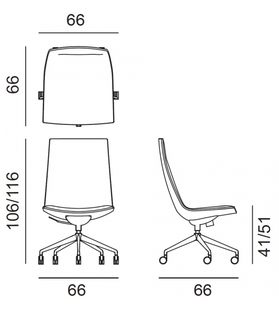 Catifa 60 Office Arper Fauteuil Avec Piètement à 5 Branches