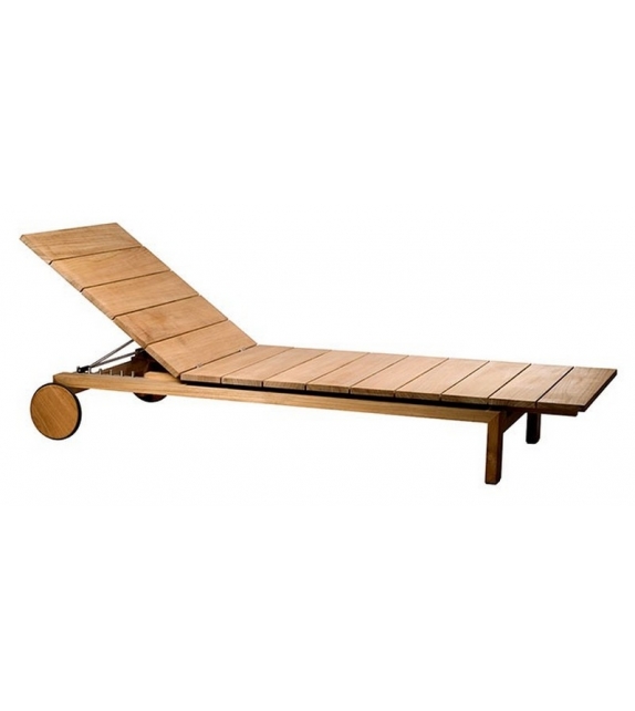 Kos Teak Tribù Chaise Longue Réglable