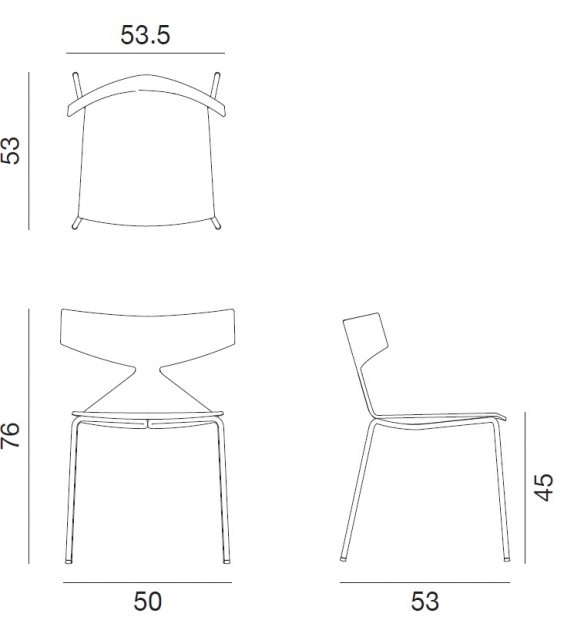 Saya Arper Chair With Steel Legs