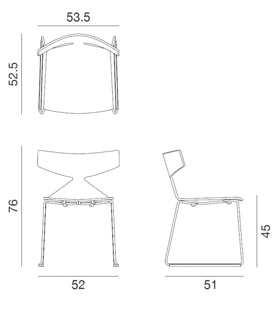 Saya Arper Chair With Sled Base