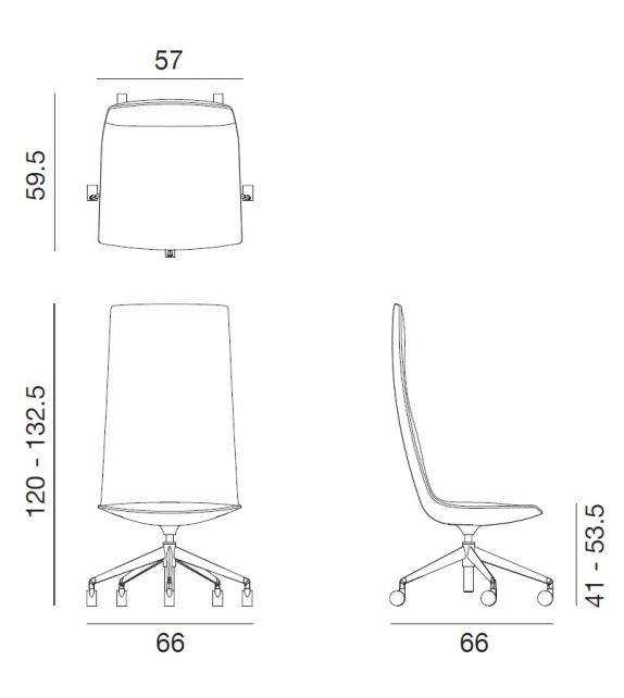 Catifa Sensit Direction Arper Chair With Castors