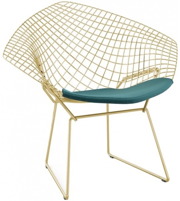 Bertoia Diamond Chair Gold Knoll Sessel