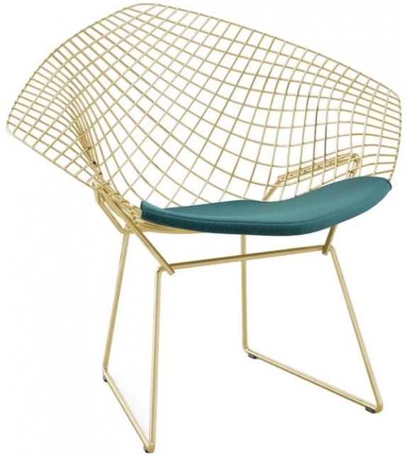 Bertoia Diamond Knoll Chair In Gold