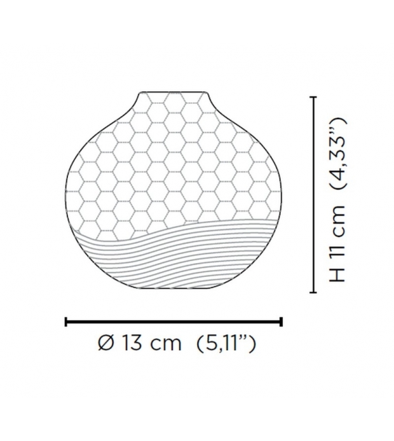 Battuto Bicolore Venini Vase