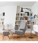 Archi Ligne Roset Fauteuil Avec Base En Bois