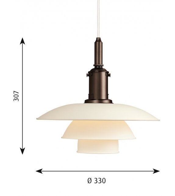 PH 3½-3 Pendant Louis Poulsen Suspension Lamp