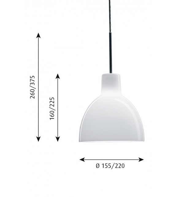 Toldbod 155/220 Glass Pendant Louis Poulsen Suspension Lamp