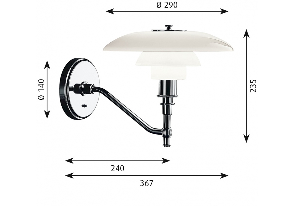 PH 3/2 Louis Poulsen Table Lamp - Milia Shop