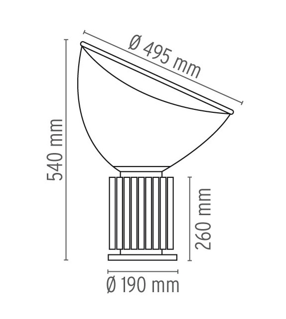 Taccia Led Méthacrylate Flos Lampe de Table