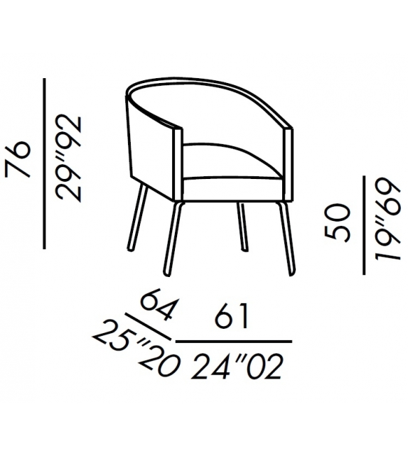 Lolyta Due Meridiani Chaise