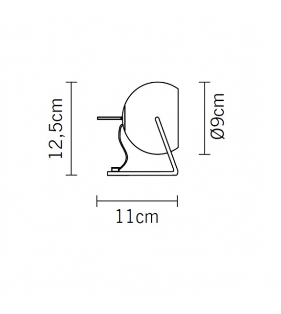 Beluga White D57 Fabbian Lámpara de Mesa