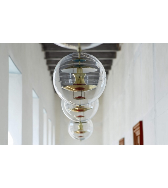 Vp Globe Brass Verpan Suspension Lamp