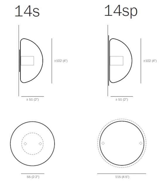 14 Bocci Lámpara de Pared