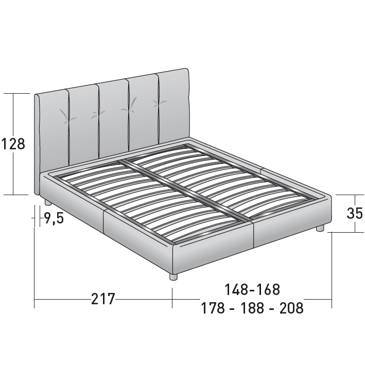 Argan Flou Bed - Milia Shop